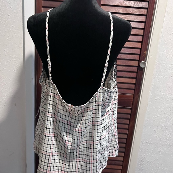 Candies cami with plaid with lace trim - Picture 2 of 2